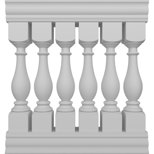 Ekena Millwork Fiberthane Legacy Balustrade Railing Kit, Style A (6 1/4" On-Center Spacing to Pass 4" Sphere Code) BALK42X036LGA